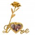 24K Golden Rose with Love Photo Frame, Gift Box and Carry Bag